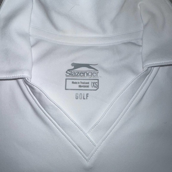 EUC Girls XS Slazenger White Collared VNeck SS Golf Polo - Picture 2 of 7